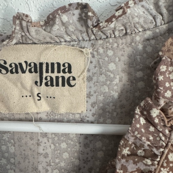 ❗️SOLD ❗️Savanna Jane Floral Embroidered Blouse - Brown and Orange - Picture 3 of 5